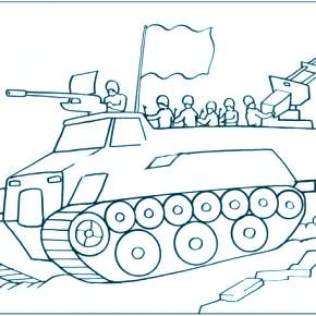 Раскраска Военная техника