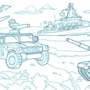 Раскраска Военная техника
