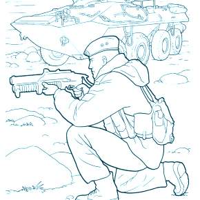 Раскраска Военная техника