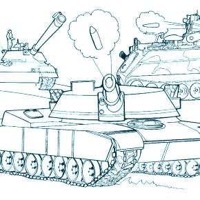 Раскраска Военная техника