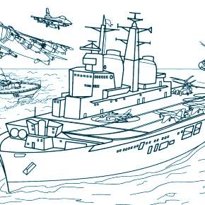 Раскраска Военная техника