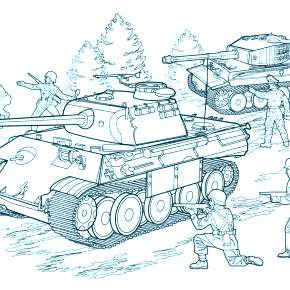 Раскраска Военная техника