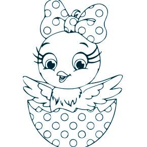 Раскраска Цыплята Раскраска Цыплята