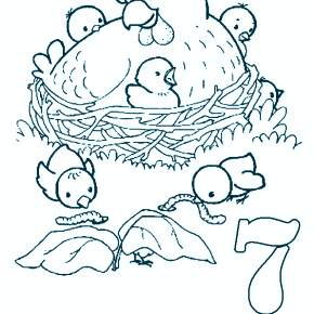 Раскраска Цыплята Раскраска Цыплята