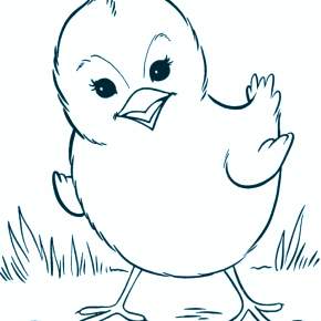 Раскраска Цыплята Раскраска Цыплята