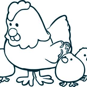 Раскраска Цыплята Раскраска Цыплята