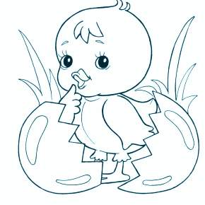 Раскраска Цыплята Раскраска Цыплята