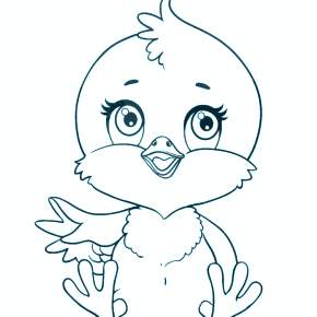 Раскраска Цыплята Раскраска Цыплята