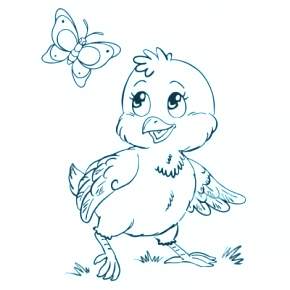 Раскраска Цыплята Раскраска Цыплята