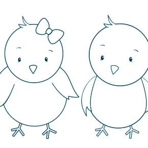Раскраска Цыплята Раскраска Цыплята
