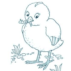 Раскраска Цыплята Раскраска Цыплята