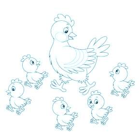 Раскраска Цыплята Раскраска Цыплята