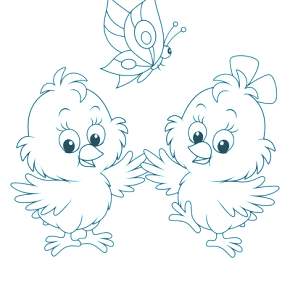 Раскраска Цыплята Раскраска Цыплята