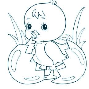 Раскраска Цыплята Раскраска Цыплята