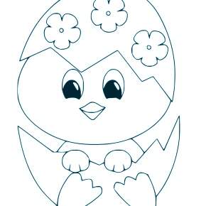 Раскраска Цыплята Раскраска Цыплята