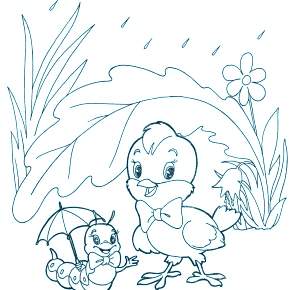 Раскраска Цыплята Раскраска Цыплята