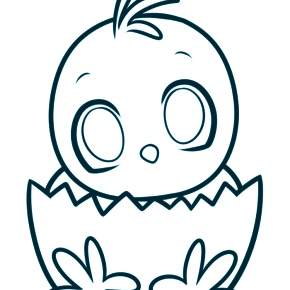 Раскраска Цыплята Раскраска Цыплята