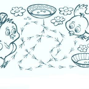 Раскраска Цыплята Раскраска Цыплята