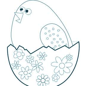 Раскраска Цыплята Раскраска Цыплята