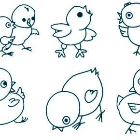 Раскраска Цыплята Раскраска Цыплята