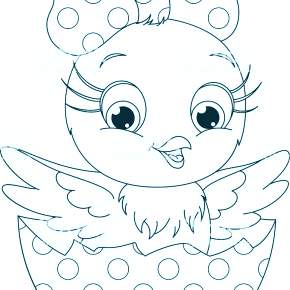 Раскраска Цыплята Раскраска Цыплята