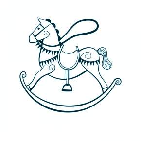 Раскраска Лошадка качалка