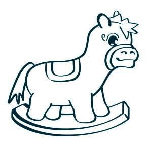 Раскраска Лошадка качалка