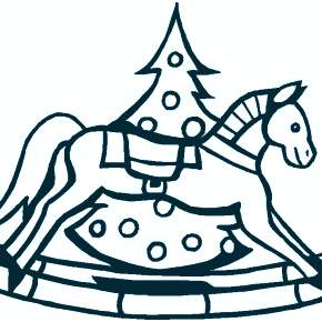 Раскраска Лошадка качалка