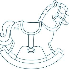 Раскраска Лошадка качалка