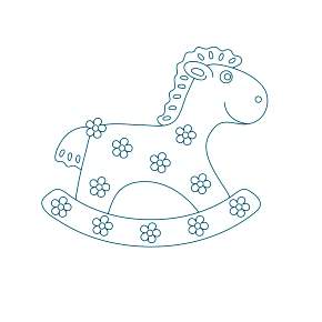 Раскраска Лошадка качалка