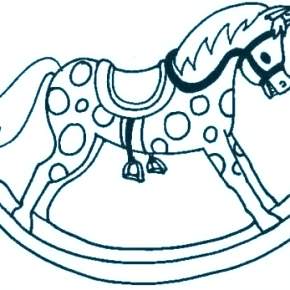 Раскраска Лошадка качалка