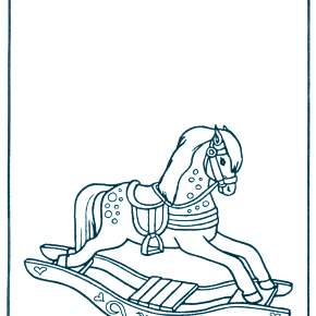 Раскраска Лошадка качалка