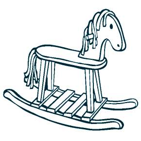 Раскраска Лошадка качалка