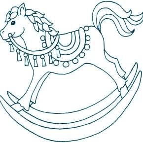 Раскраска Лошадка качалка