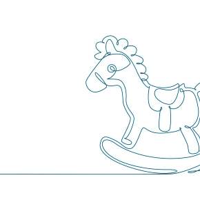 Раскраска Лошадка качалка