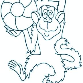 Раскраска Обезьянка