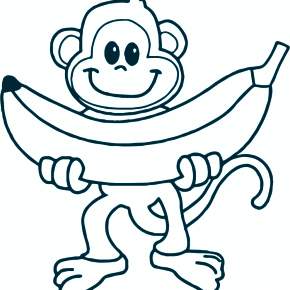 Раскраска Обезьянка