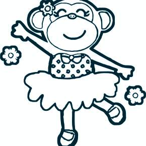 Раскраска Обезьянка