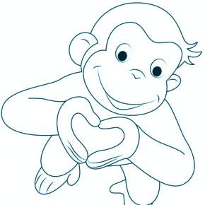 Раскраска Обезьянка