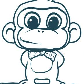 Раскраска Обезьянка