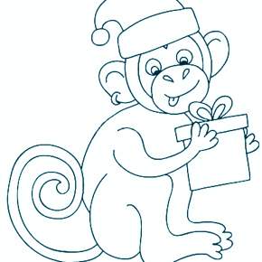 Раскраска Обезьянка