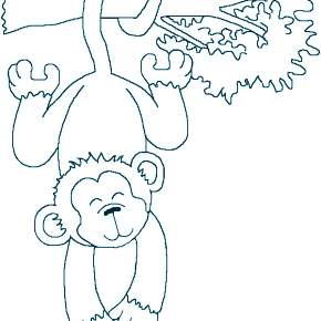 Раскраска Обезьянка