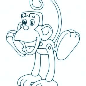 Раскраска Обезьянка