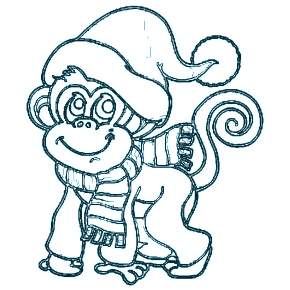 Раскраска Обезьянка