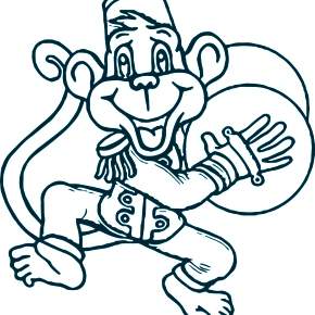 Раскраска Обезьянка