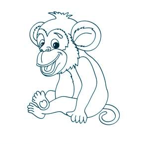 Раскраска Обезьянка