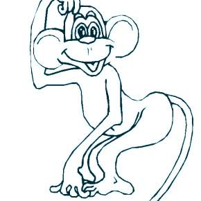 Раскраска Обезьянка