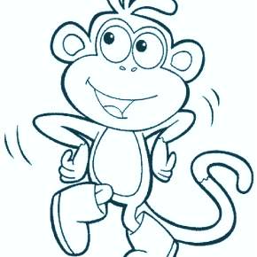 Раскраска Обезьянка