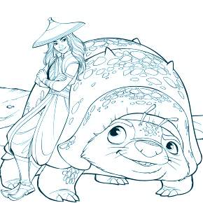 Раскраска Райя и последний дракон