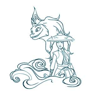 Раскраска Райя и последний дракон